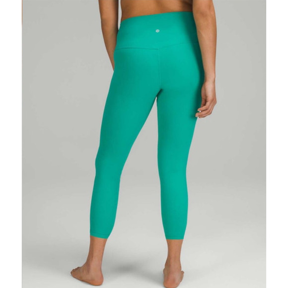 Lululemon Align High Rise Crop 23" Maldives Green Size 4 - Picture 2 of 7